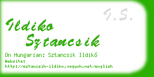 ildiko sztancsik business card